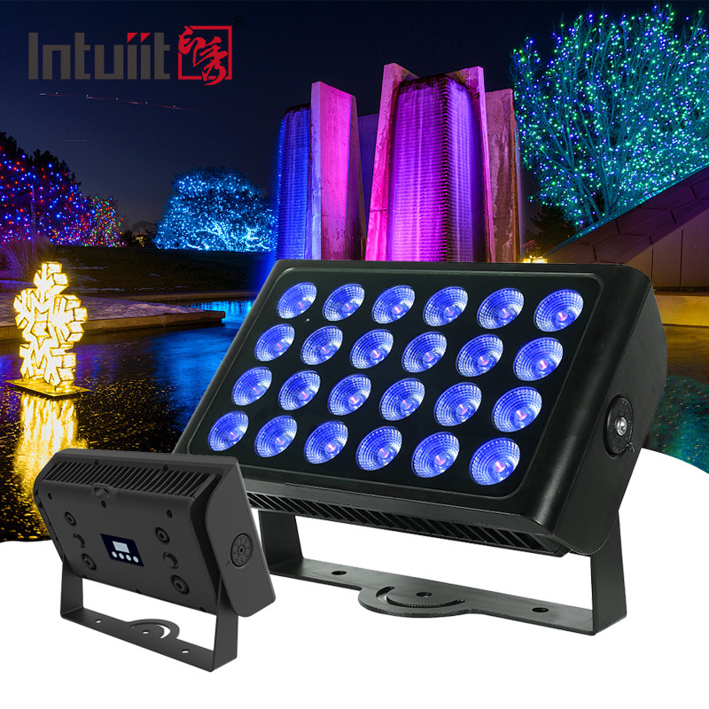 Hot Selling 24pcs 160w LED RGBW 4-in-1 City Color Light Wash Zoom untuk Outdoor Nightclub Stage Party Konser Pernikahan