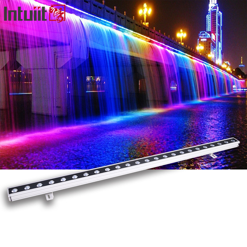 Proyektor pencahayaan bangunan dekoratif IP65 outdoor linear light 36w dmx rgb led wall washer