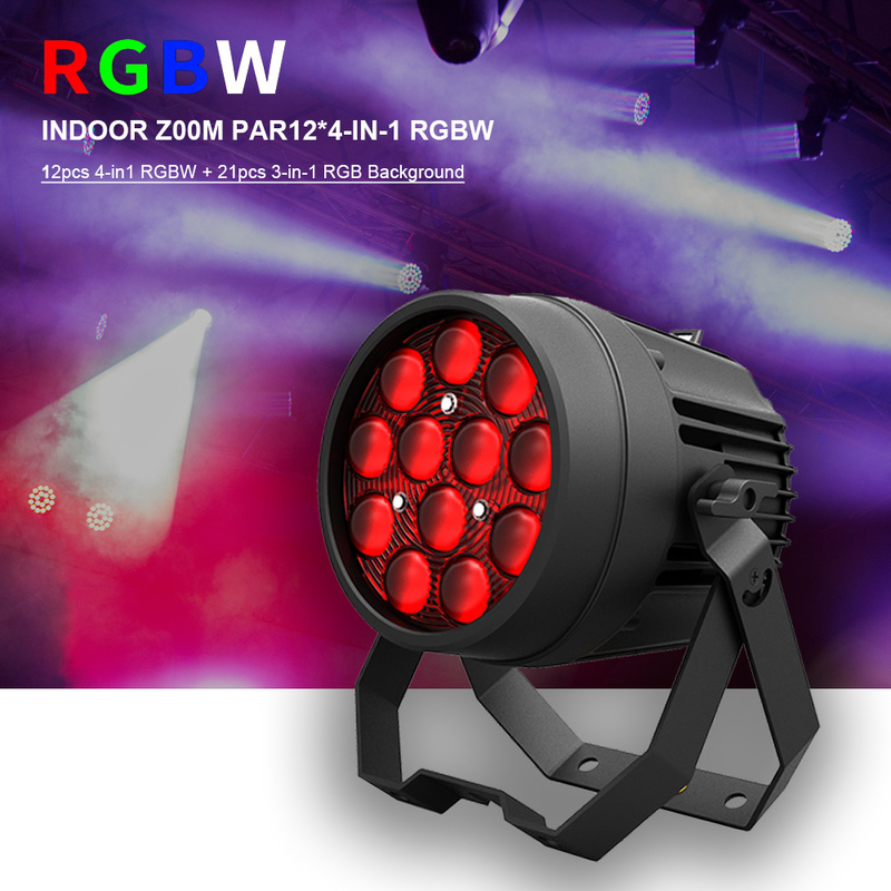 12x10W Lampu Disco Kuat DMX 512 Suara diaktifkan LED Par Bisa Lampu panggung