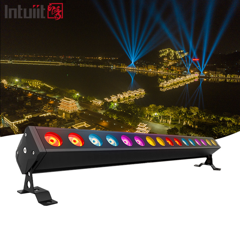 DMX512 Disco Pencahayaan Pesta DJ Klub Malam Lampu panggung RGBW 16x5w Wall Wash LED Bar