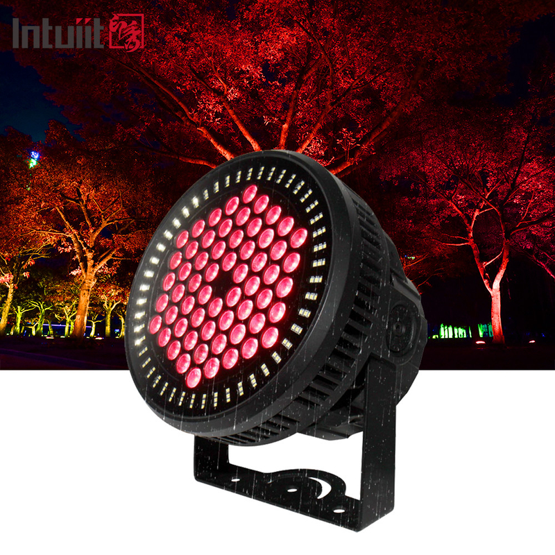 60*12W RGBW 4 in 1 IP65 Waterproof Outdoor DMX 512 LED Par light Untuk Disco Stage Wedding Party DJ