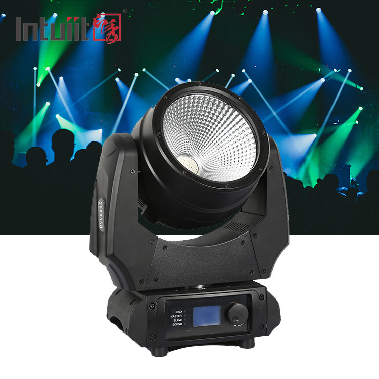 RGBW Kepala bergerak LED COB 200W Beam Dj Event Concert Washer Kepala bergerak Lampu panggung