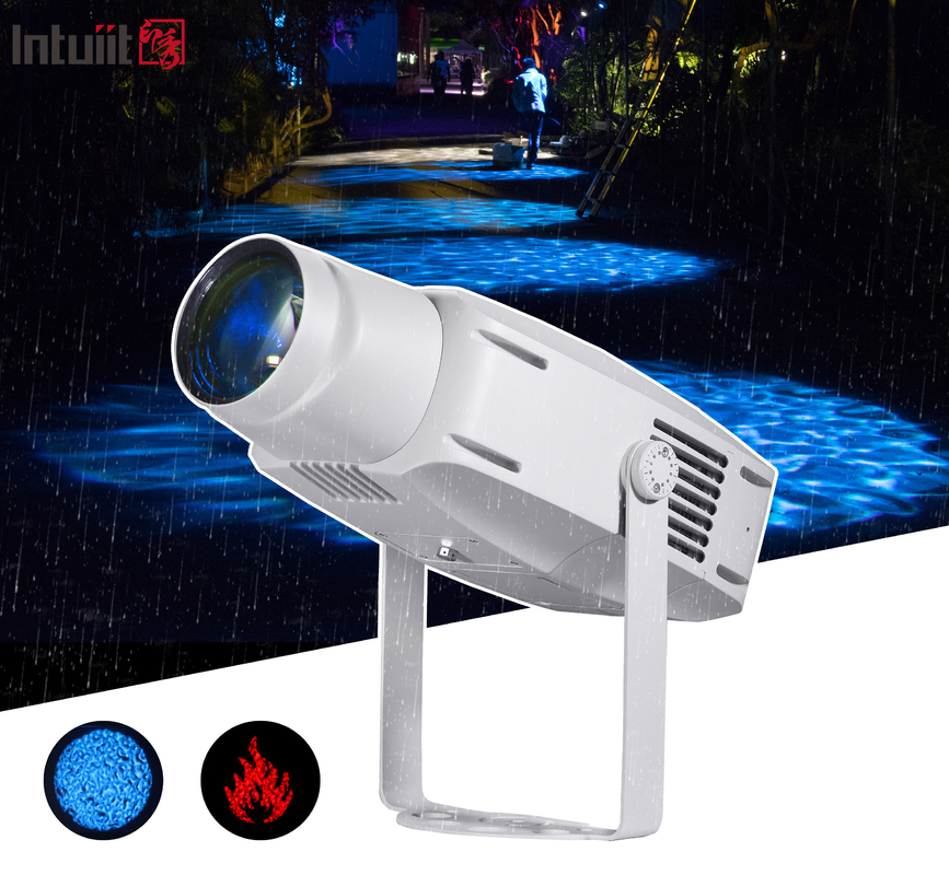 Custom 400W Outdoor IP65 RGBW LOGO Lampu Proyeksi LED Lampu Proyektor Lansekap Jalan Komersial GOBO