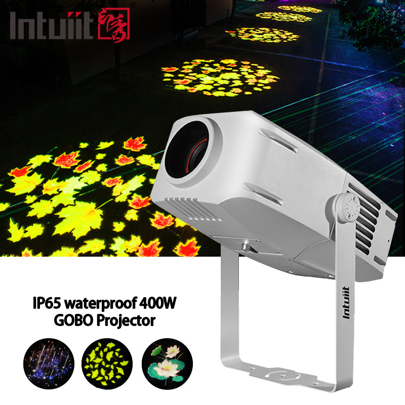 Outdoor Gobo Projector 400w Proyektor Iklan Rotating Led Waterproof IP65 Logo Gobo Proyektor Lampu