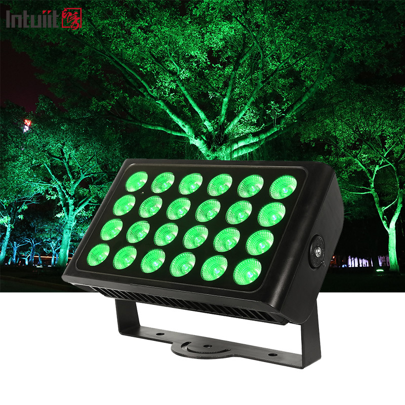 Waterproof 24pcs 160w LED Flood Light RGBW 4 In 1 City Color Light 24*10w Outdoor LED Wall Washer Lampu panggung
