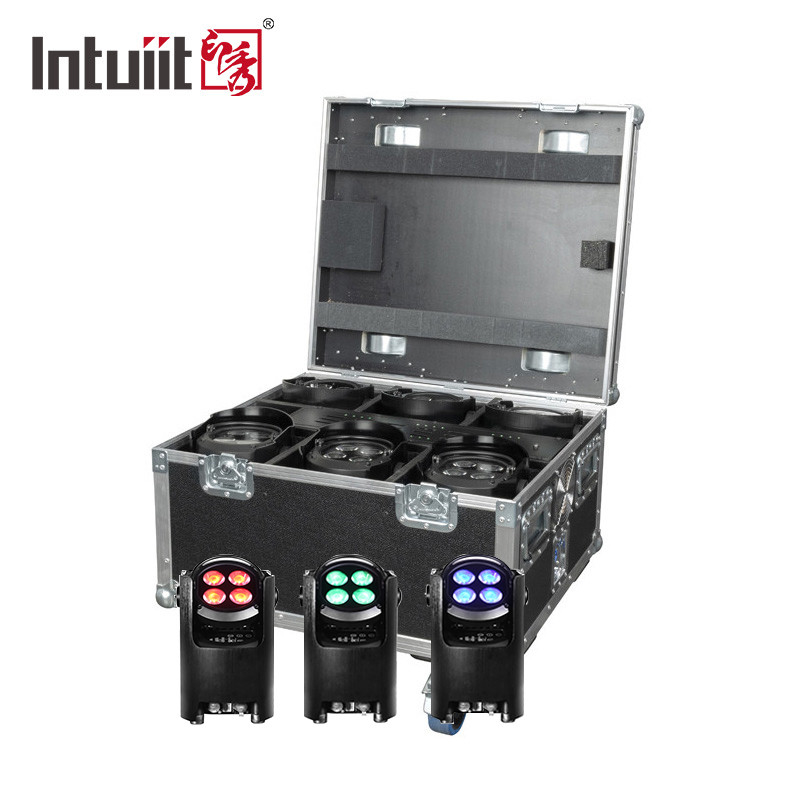 4x12W RGBW Led Par Stage Light Baterai Uplight Wireless Uplight Untuk DJ Wedding