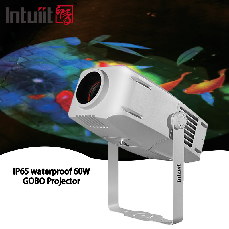 Gobo Proyektor Lampu Iklan 60W LED Sign Wall Proyeksi Lampu Luar Waterproof