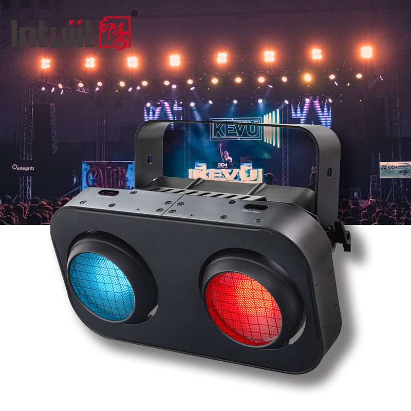 2 Mata Panas Putih Amber / RGB Cob Par Blinder 2x90w Penonton Lampu Led Bintang Blinder Lampu