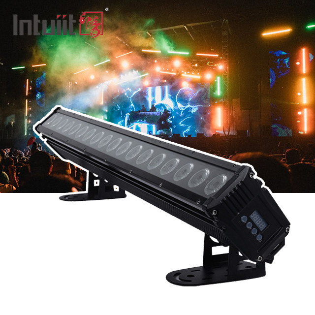 18x8W led wall washer lampu luar bar 4in1 dengan lampu dmx512 untuk bangunan eksterior