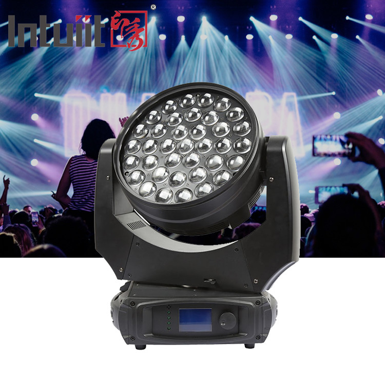 Lampu kepala bergerak profesional 37x10W dengan daya tinggi untuk peralatan pencahayaan panggung konser