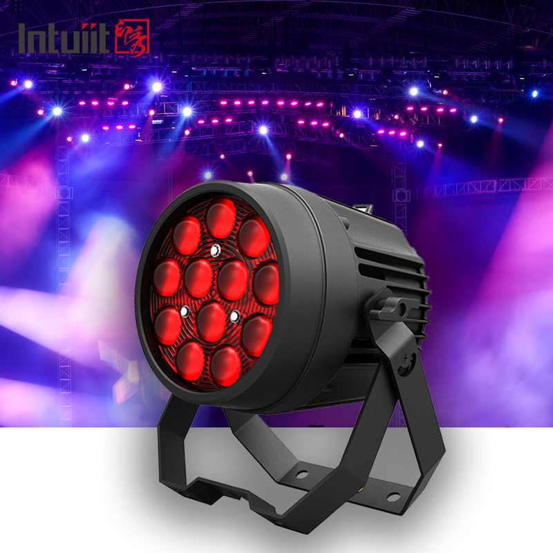 Professional Aluminium Stage Light 12x10W 4IN1 LED Par Untuk DJ Party Club Stage Lighting