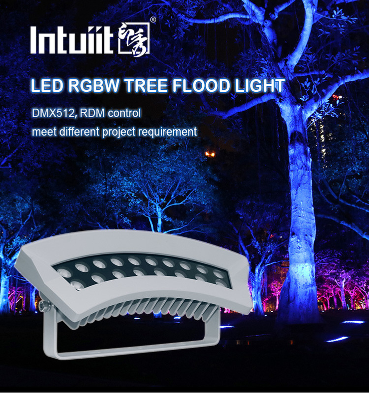 Lampu luar IP65 yang terdiri dari LED RGBW 36W 1100 lumen dengan sinar sinar serbaguna dan sudut titik