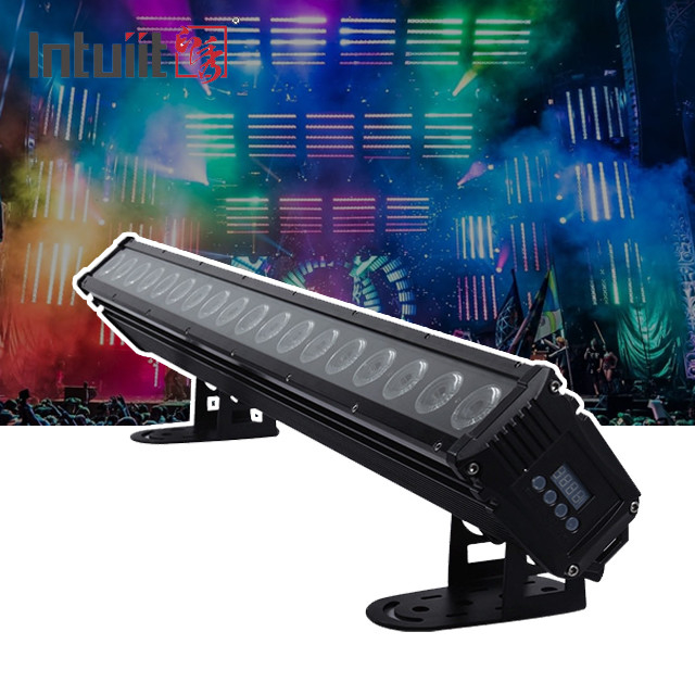 18x8W DMX512 RGBW 4 in 1 Wall Washer Lampu LED Lampu Linier Luar Ruangan Untuk Pencahayaan Pesta