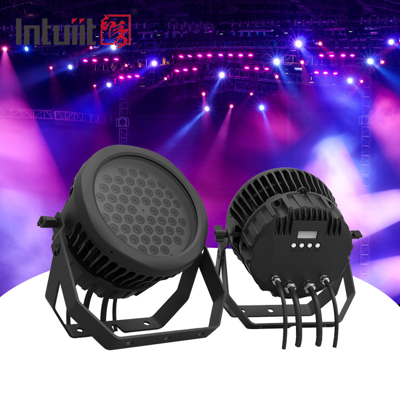 Par54 RGBW RGBW 4in1 dmx512 kontrol dj lampu panggung led par cahaya 54*3w