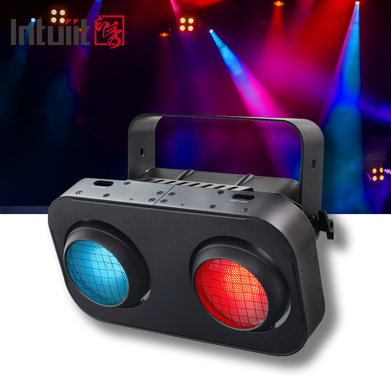 Lampu penonton panggung 2 mata RGBW 4in1 led cob blinder 200W untuk Disco Lampu panggung