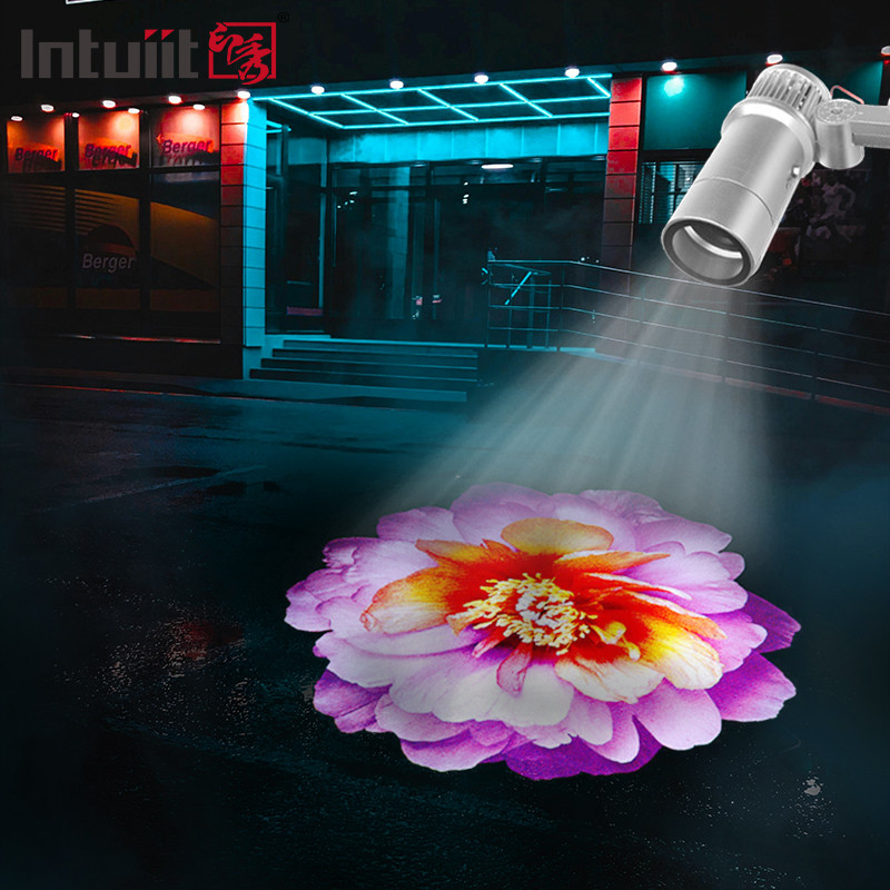 60W outdoor led logo lampu proyektor iklan tampilan IP65 gobo proyektor untuk toko