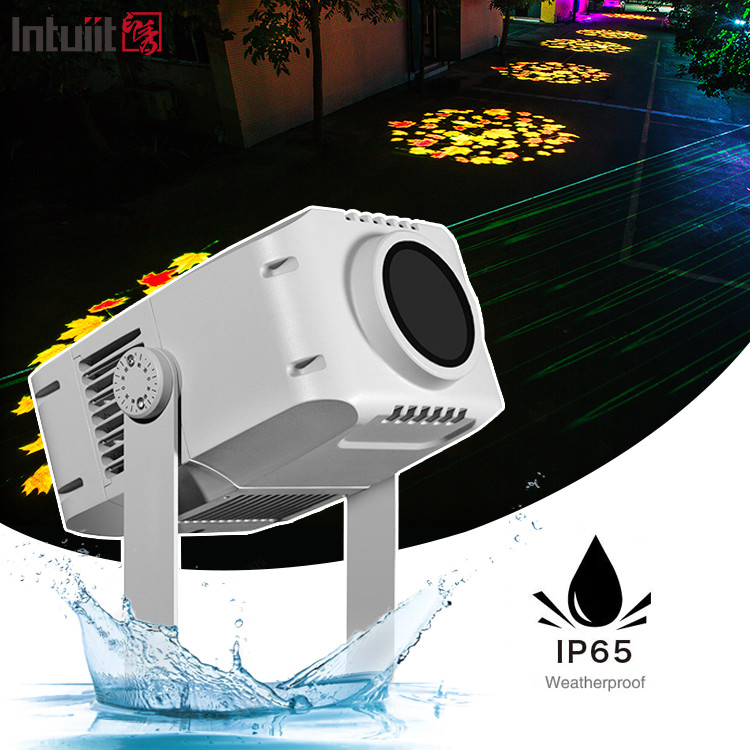 Waterproof 100W Custom Logo Iklan Rotating Gobo Projector Lampu Lampu Iklan Luar Ruang