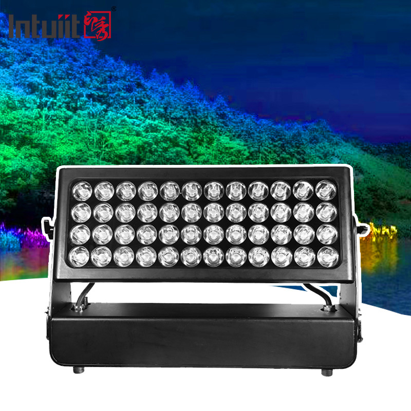 48X40W lampu warna kota RGBW 4in1 ip65 tahan air bangunan tinggi dinding pencuci panggung lampu