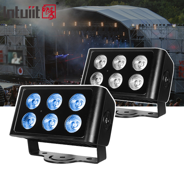 6x5W DMX RGBW 4 In 1 Outdoor LED Wall Wash Light Lampu banjir