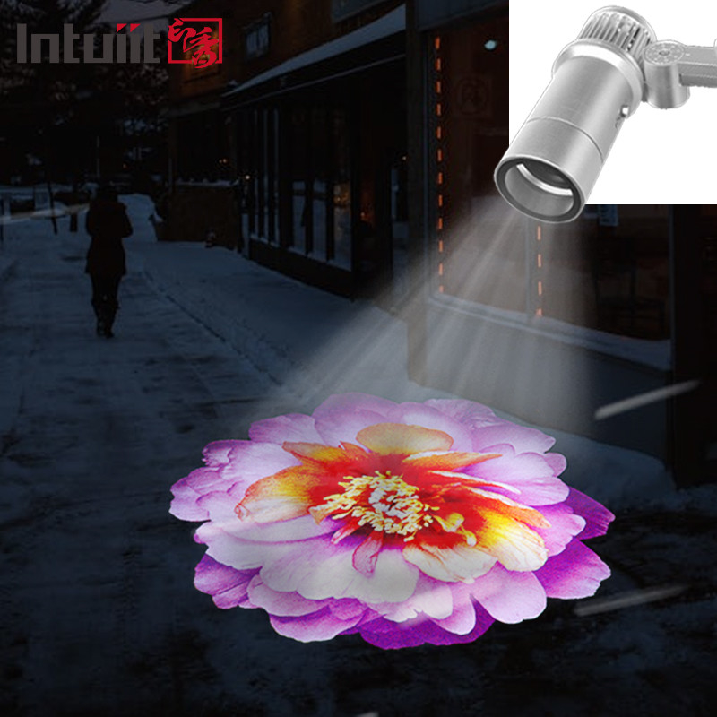 60 Watt Custom Logo GOBO Proyektor Lampu Luar LED GOBO Proyektor Lampu IP65 Waterproof Untuk Bisnis Toko Front Iklan Dan Pernikahan