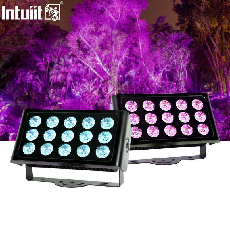 80W Outdoor IP65 Square DMX RGBW LED Flood Light Untuk Bangunan Facade LED Wall Washer Floodlight