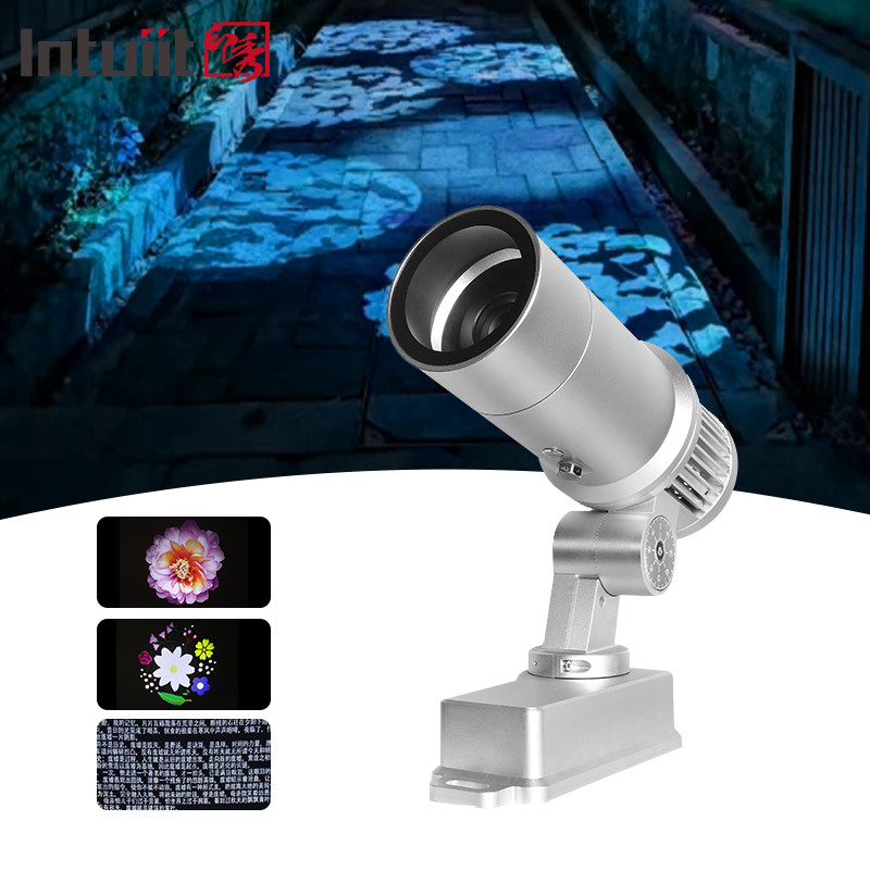 60W Custom Led HD Color Chang Indoor And Outdoor ip65 Waterproof Rotating Advertising Image Projection Lamp Proyektor Logo Gobo