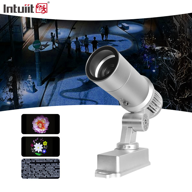 60W Custom Logo Gobo Proyektor Lampu Iklan LED Tanda Tembok Proyeksi Lampu Outdoor Waterproof IP65 HD