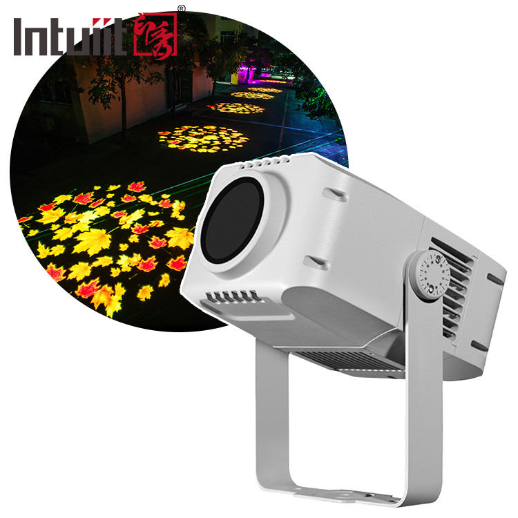 Proyektor Gobo Outdoor 100W Waterproof Iklan Logo Disesuaikan Warna penuh LED Proyektor Logo Waterproof