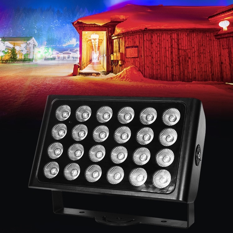 24x10w 4in1 Rgbw Led Outdoor Wall Washer Flood Lights Taman Pernikahan Pesta DJ Lampu panggung