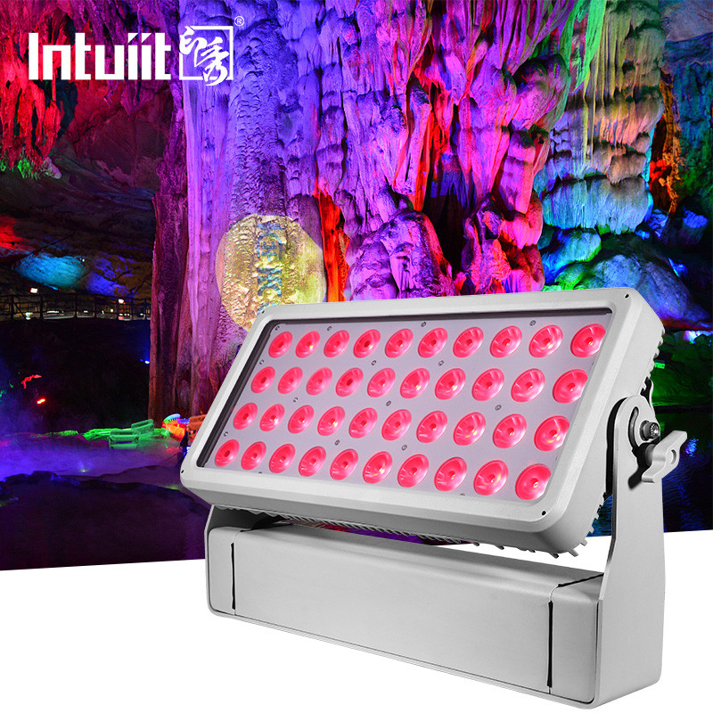 Warna Kota 400W Outdoor Wash Flood Light Lampu panggung Lampu pencuci LED RGBW