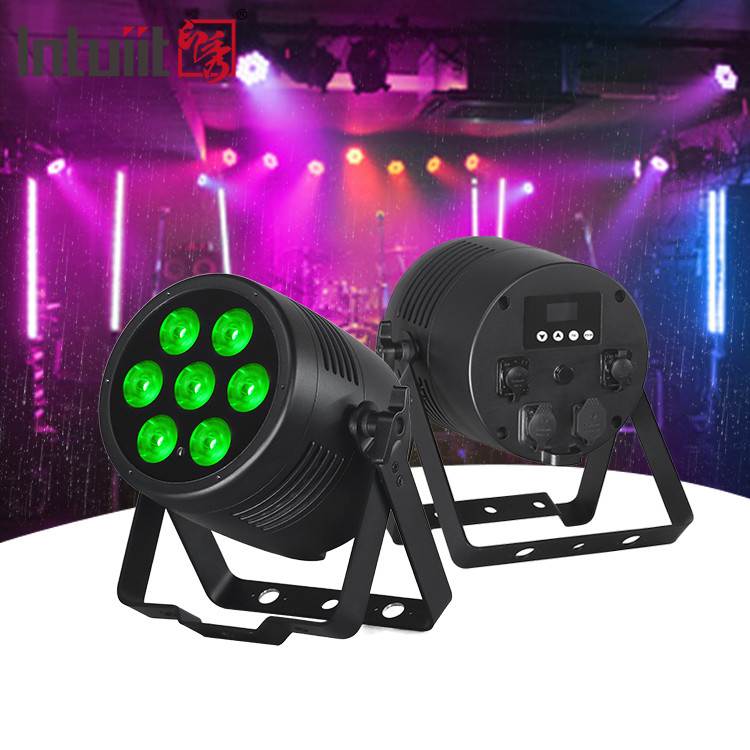 Airproof Rgbwa-uv 7x20W Dmx Led Par Can Light Untuk Lanskap Luar Tahap