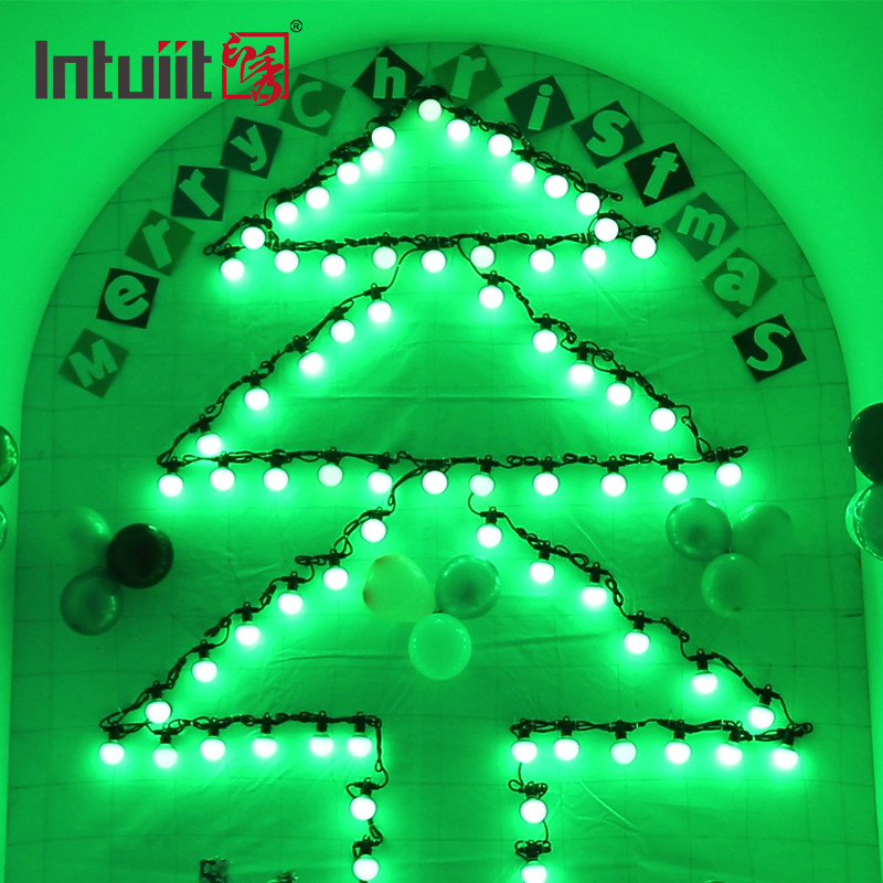 Pencahayaan Liburan Led Bulb String Pixel Led Light Waterproof Dmx Rgbw Multi Color String Natal Led Bulb String Light