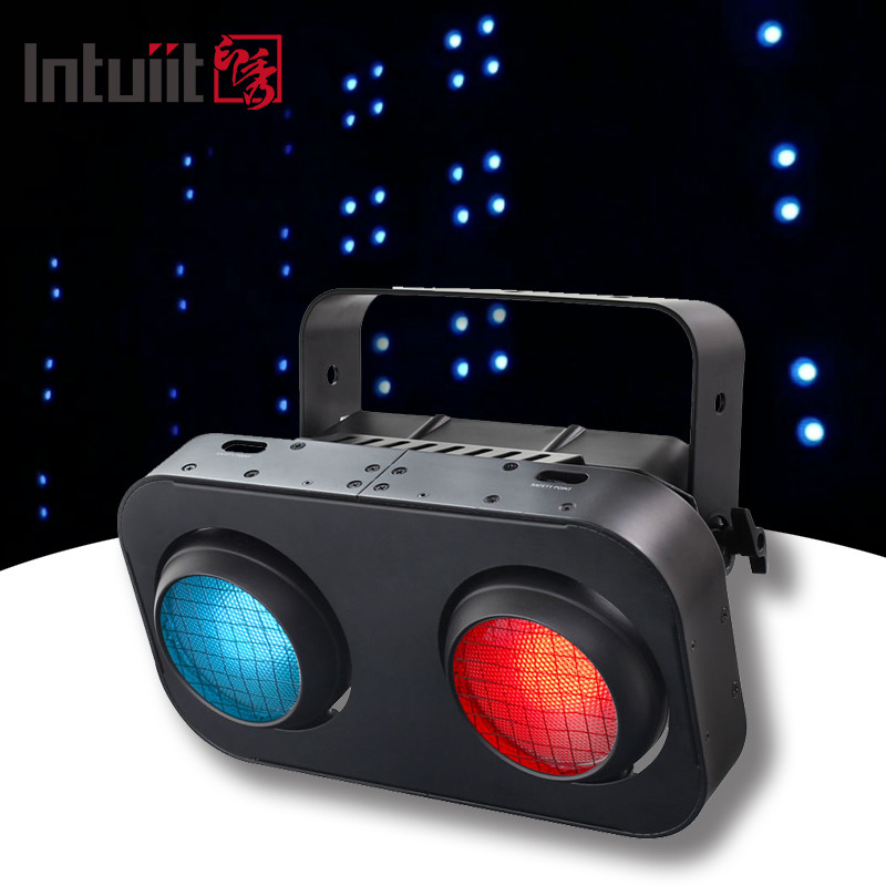 200W RGB Cob Stage LED Penutup Mata Penonton Cahaya Panas / Dingin Putih Aluminium Badan 2 Mata Proyeksi Lampu 200W Daya
