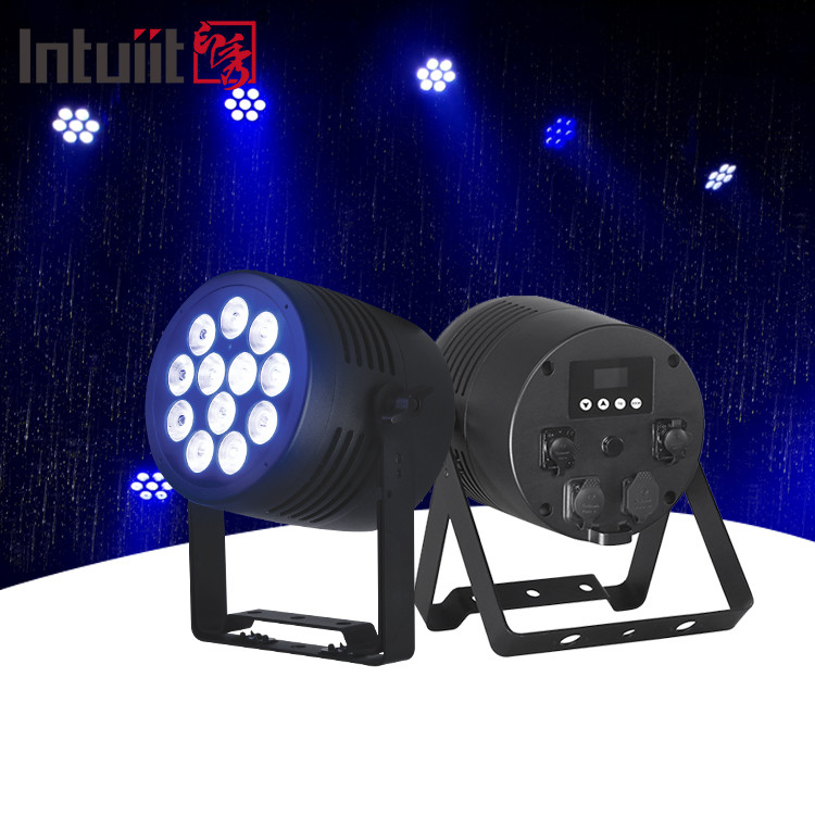 12*20w RGBWA+UV LED Outdoor Waterproof Uplights Wireless Dmx Battery Par Light untuk Dekorasi Rumah Efek panggung Event Club