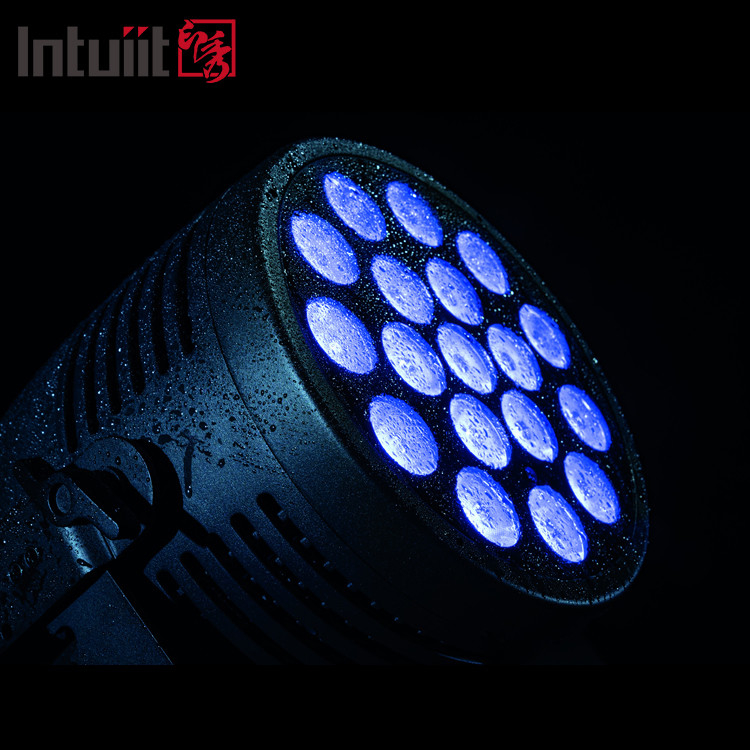 18pcs*20w Led Par Can Light Dengan Variable Rgbwa+Uv 6In1 Untuk Theme Park DJ Bar Stage
