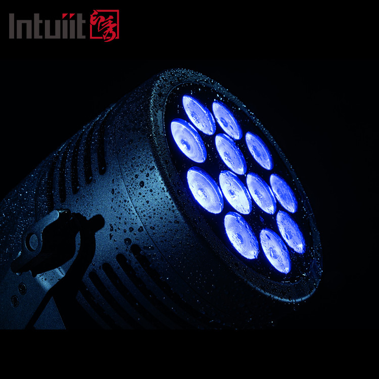 IP65 Waterproof Outdoor DJ Stage Lights 12x20W RGBWA UV 6in1 Aluminium LED Par Noiseless Disco Wash Effect dengan DMX512