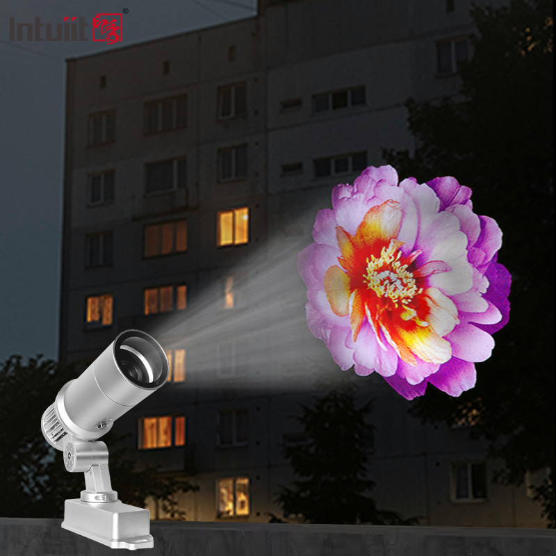 Outdoor 60W Custom Logo Gobo Image Projector IP65 Outdoor Rotating Led Advertising Projector Lampu
