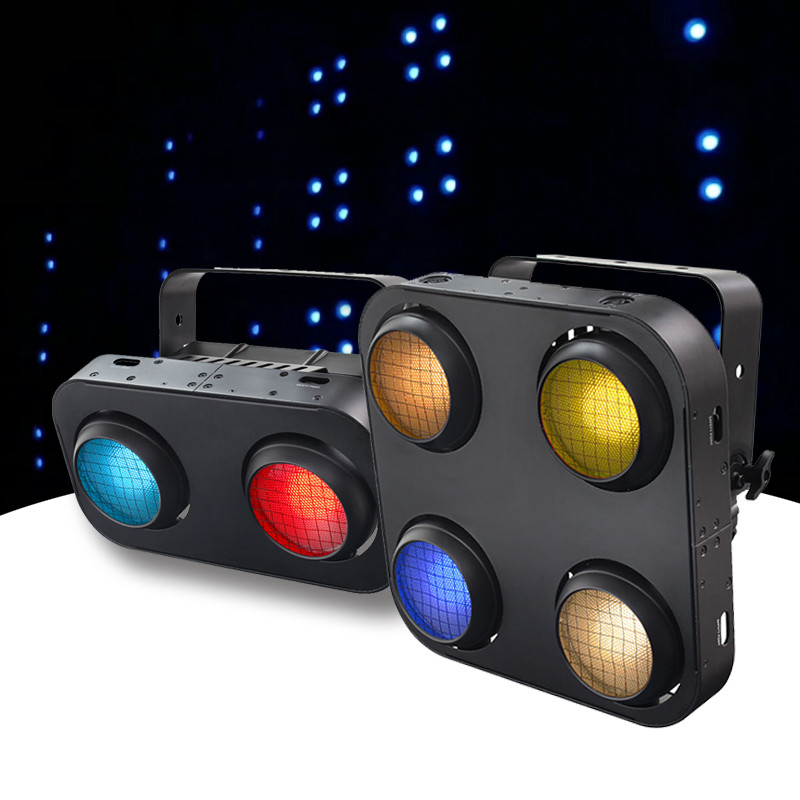 200W Cob LED Par Can Stage Light Warm White atau RGB 2 Eyes LED Blinder Light DMX Lampu Penonton