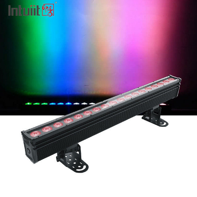 18×10W RGBW 4in1 Waterproof Outdoor LED Wall Wash Light DMX Stage Outdoor Pixel LED Bar Lighting IP65 Proyeksi Lampu