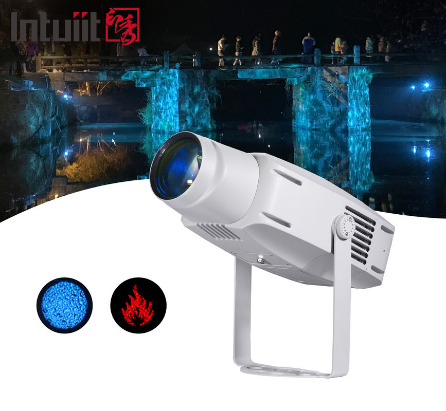 400W Waterproof IP65 LED GOBO Projector Outdoor Building Projection Light Lampu Proyeksi Efek Air Berwarna Empat