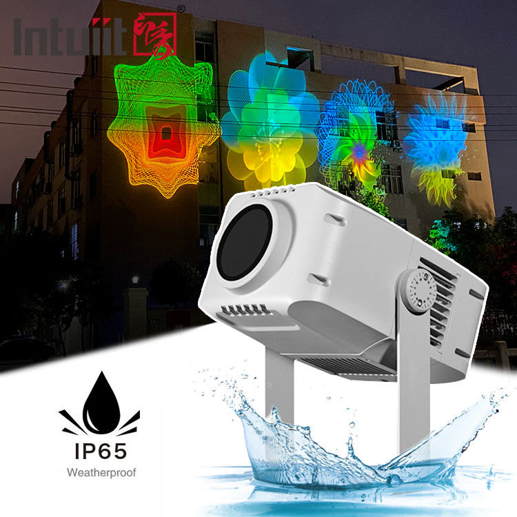 100W LED Logo GOBO Proyektor IP65 Waterproof DJ Effect Light Untuk Hotel Perusahaan Iklan