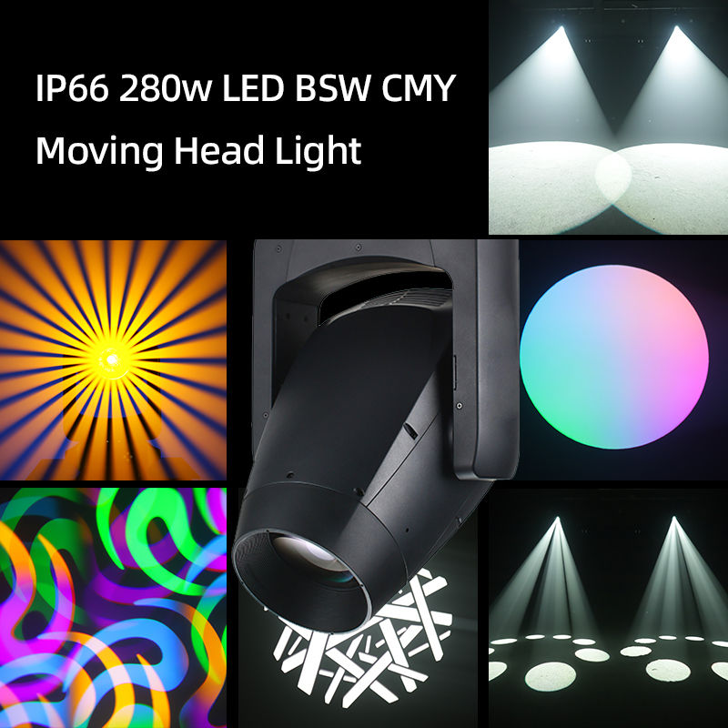 Profesional IP66 LED 280W Beam Spot Wash CMY Lampu kepala bergerak untuk DJ Disco Bar Club Lampu peralatan pertunjukan panggung