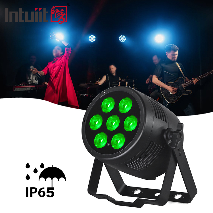 Lampu Par LED Luar Ruangan IP65 Tahan Air RGBWA-UV DMX 512 Kontrol 6in1 7*20W