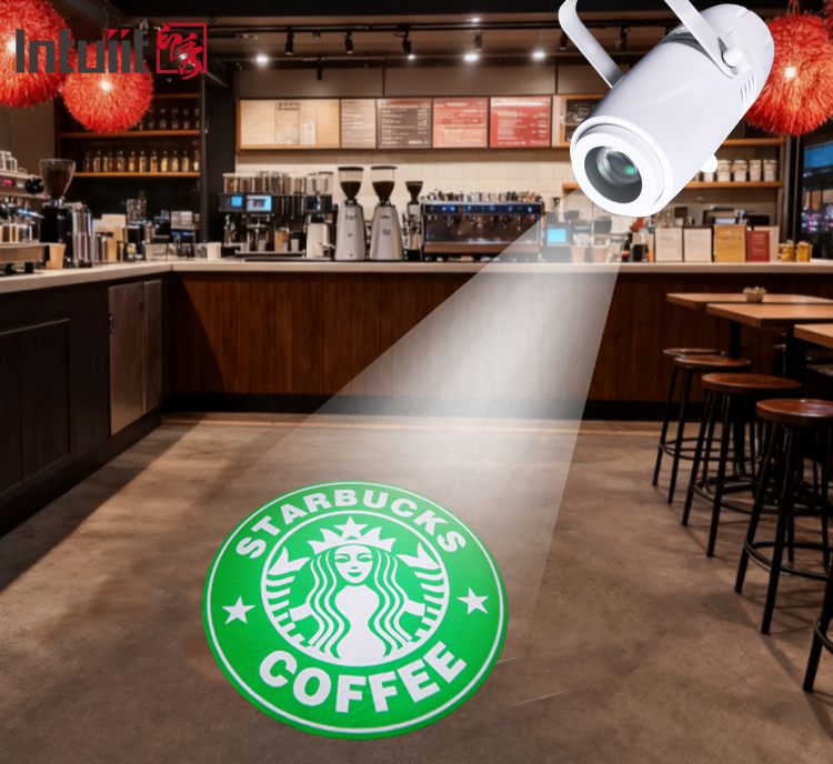 Lampu Proyeksi Dinding Tanda LED Iklan Proyektor Gobo Logo Kustom Gratis 40W IP20