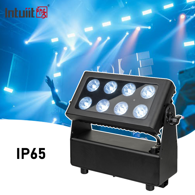 Lampu Panggung Bertenaga Tinggi IP65 Baterai LED Moving Head Light 8x15W Kontrol Dmx512