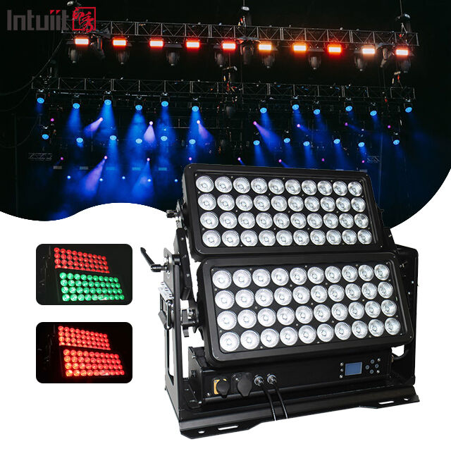 400W 800W 1500W Warna Kota Mode Kontrol DMX Waterproof LED Stage Wash Light Lampu banjir lapisan ganda untuk acara