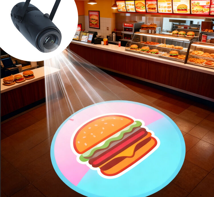 Lampu Proyektor Logo 40W Proyektor GOBO khusus untuk bisnis toko untuk iklan toko dan pernikahan