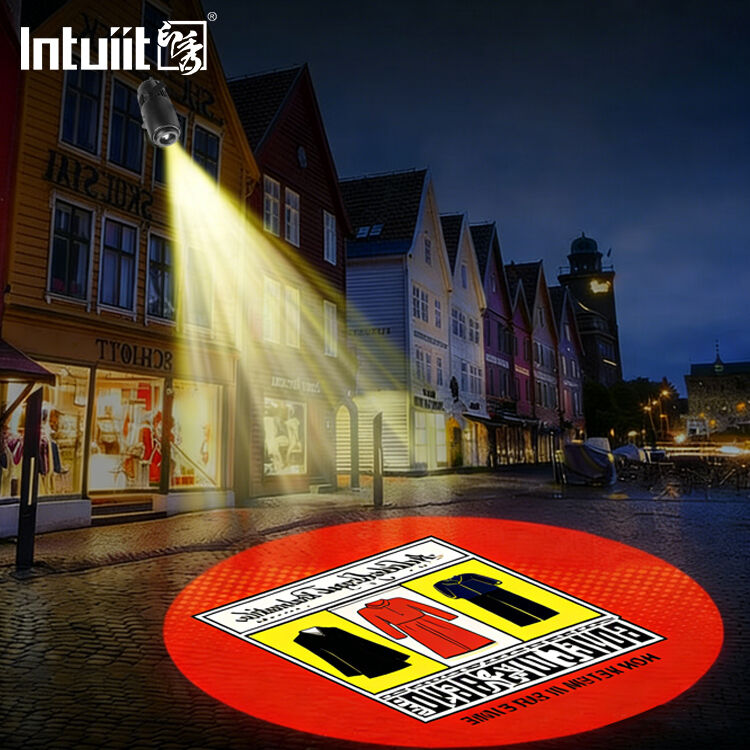 LED 60W Outdoor Waterproof Ip65 Halloween Natal Led Pernikahan Rotating Gobo Projector Logo Custom Tanda Lampu Iklan