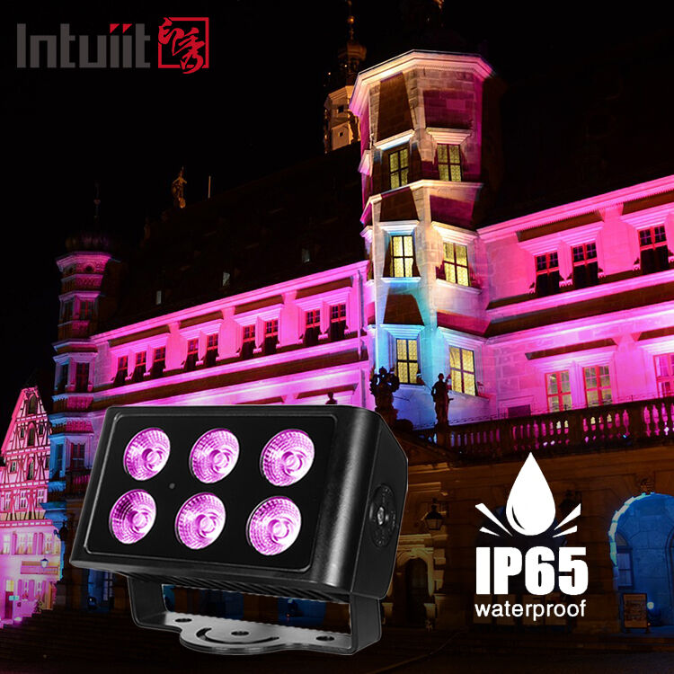LED Outdoor 6x5W RGBW 4in1 Wash City Color Lights DMX512/Auto Control untuk DJ Disco Party Club