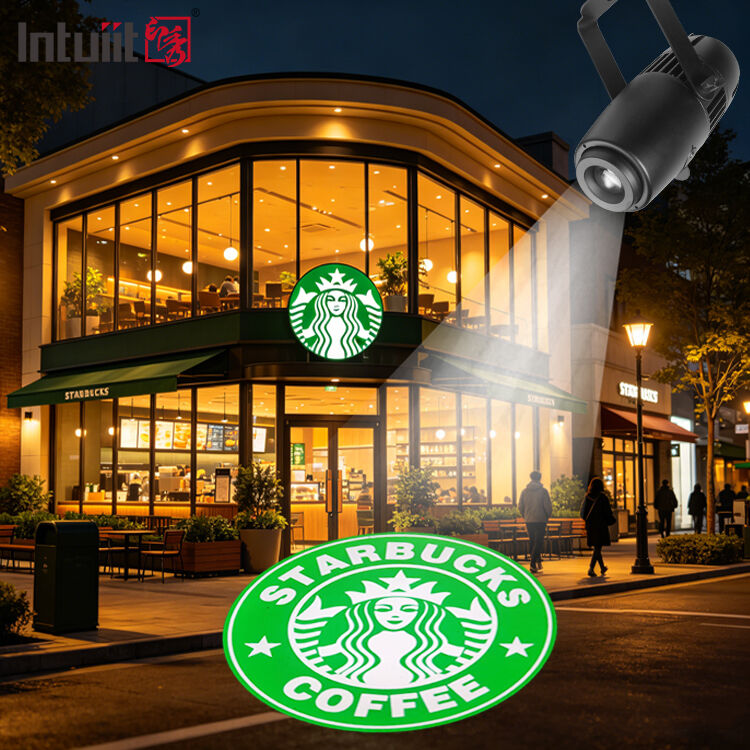 Custom Logo Projector Light Outdoor Waterproof Gobo Projector 60W LED Lampu Iklan untuk Merek Bisnis